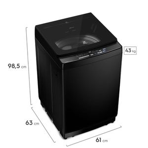 LAVADORA ELECTROLUX EWIP15F2XSWB CARGA SUPERIOR 15KG INVERTER NEGRA