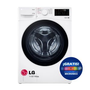 LAVASECA LG CARGA FRONTAL 11/7KG CON AI DD WD11WVC3S6 BLANCA + PARLANTE PORTATIL MIC-S200 DE REGALO