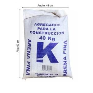100 BOLSAS DE ARENA FINA  LUK 40kg