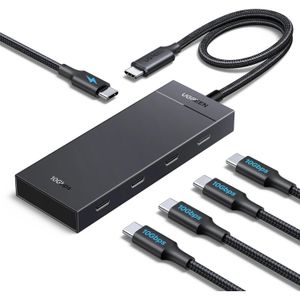 Hub Ugreen 5 en 1 USB-C a 4x USB-C 3.2 PD 100W Negro CM806-55334