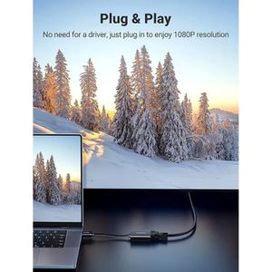 Adaptador Ugreen HDMI a VGA FHD Negro CM611-90813