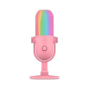 Microfono Gamer Razer Seiren V3 Chroma Usb Streaming Supercardioide C/N Sensor Touch Silent Quartz