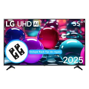 TELEVISOR LG DE 55” SMART 4K UHD CON THINQ AI 55UA7300PSB 2025 + RACK FIJO GRATIS