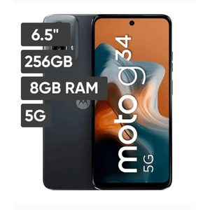 Celular Motorola G34 256GB 8GB 50 MP + 8MP 6,7" Negro Entrega Express!