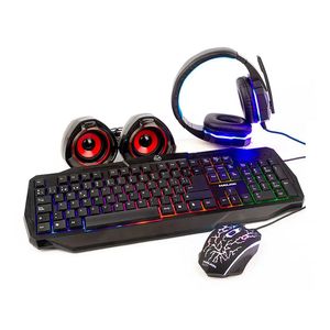 KIT GAMER 5 EN 1 HALION RACER TECLADO+MOUSE CLABLE+AUDIFONO