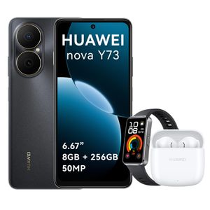 CELULAR HUAWEI NOVA Y73 NEGRO 8GB+256GB | SUPER BATERÍA 6620 MAH + REGALOS