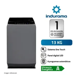 LAVADORA INDURAMA 13 KG | CARGA SUPERIOR | LRI13DGR