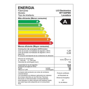 Lavadora LG WT13DPBK 2023   PLATEADO
