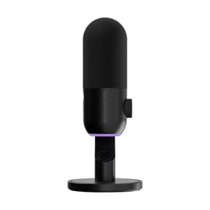 Microfono Streamplify Mic Mini 48 Rgb Cableado Con Stand Black