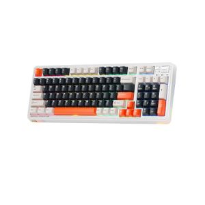 Teclado Gaming Machenike Kg98 Bt Ingles Naranja