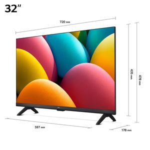 TELEVISOR LG SMART TV 32” HD CON WEBOS Y THINQ AI 32LR600BPSC 2025 + RACK FIJO GRATIS